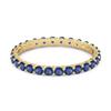 Blauer Saphir Eternity Bandring - 925er Sterlingsilber Gold Vermeil