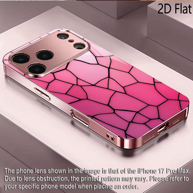 ackGrad 2DFlat For iPhone17 18 16 15 14 13 12 11 Pro Max XS XR 8 7Plus Phone Cover Shockproof Protective Back Cover