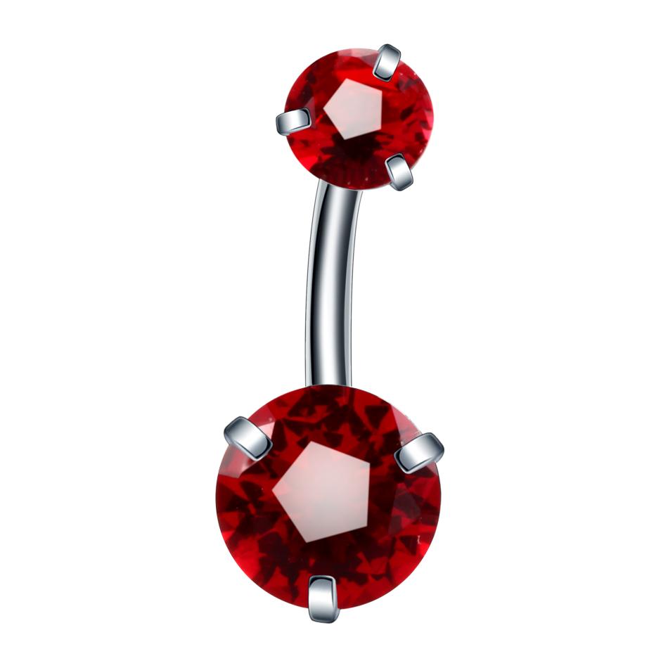 1PC Surgical Steel Crystal Belly Button Piercings 14G Heart Belly Piercing CZ Navel Ring Nombril Belly Rings Sexy Women Jewelry