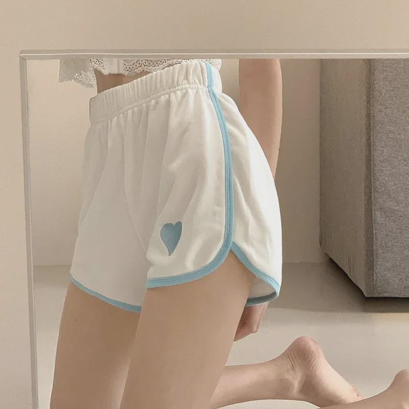 

Женские спортивные шорты с цветными блоками и эластичной талией - 2025 Облегающий крой Повседневный дизайн S белый