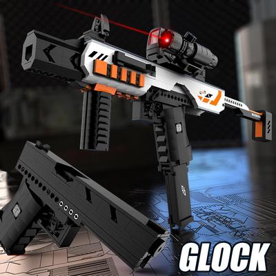 Military MOC Glock Pistols Tactical Kit Building Blocks Bricks Set Submachine Gun Kits Weapon Toys For Children Boys Adult Gifts