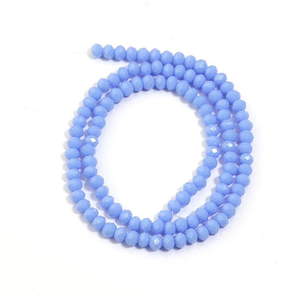 

4 6 8 мм Граненые Бусины-Рокдели Хрустальные Светло-Голубые Стеклянные Распорки для Изготовления Украшений DIY Ожерелья Браслеты Аксессуары
