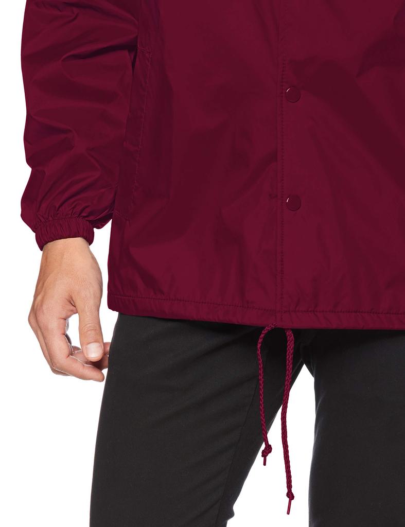 United Athle Men's Nylon Coach Jacket (Lined) 705901, Size 072, Burgundy, Size L