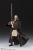 TAMASHII NATIONS Figurine mobile peinte de 150 mm, Jinn le Fantôme, SHFiguarts Qui-Gon (La menace de STAR WARS) Environ. PVC, ABS et tissu
