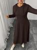 Grey Hooded Dress Autumn New Women's Clothing Niche Design Temperament Hip-wrapped Hooded Dress