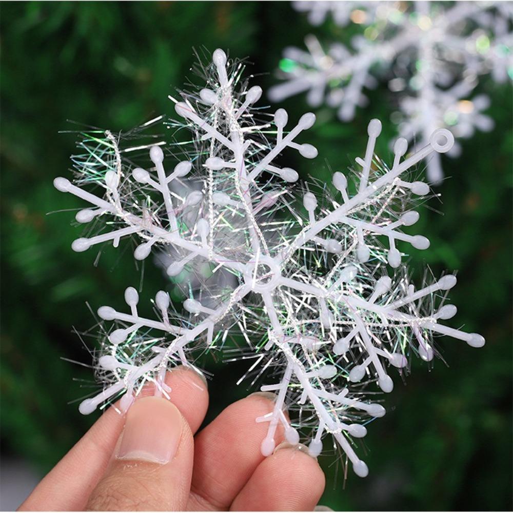 3/30pcs DIY Christmas Snowflake Glitter Xmas Tree Hanging Pendent Fake Snowflake  Party Decor