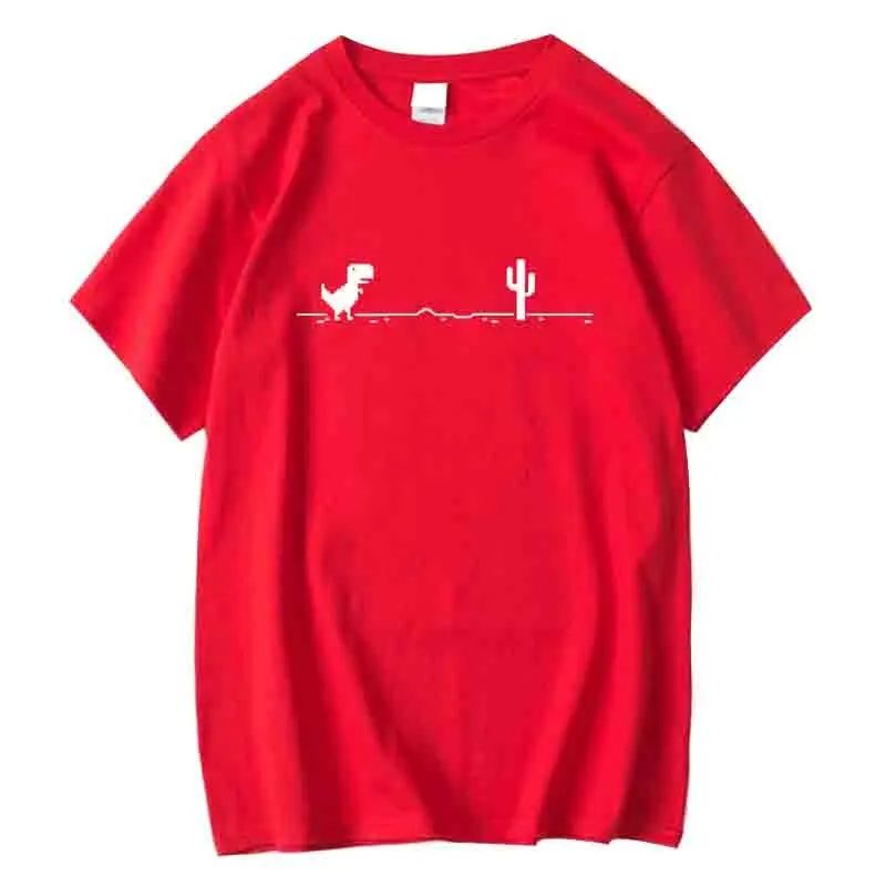 Y2k Funny Dinosaur Print T Shirt Loose Oneck Fashion Cool Cotton T Shirt Casual Loose Short Sleeve Tshirt Top Unisex