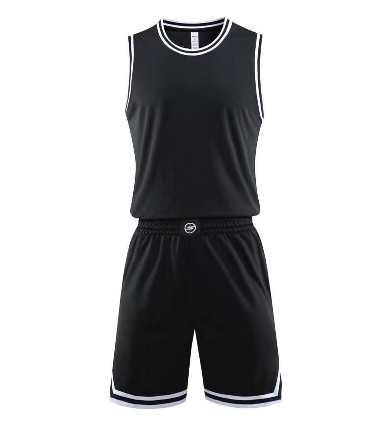 

Fast-Dry Adult Basketball Training Jersey Set 2XL чёрный