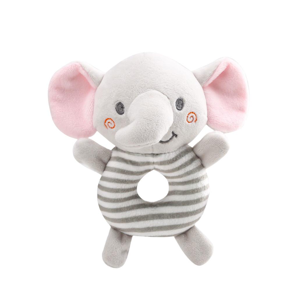 Tololo Round Hand Bell Plush Toy For 0-year-old Babies Emotional Development Visual Stimulation Hand-eye Coordination