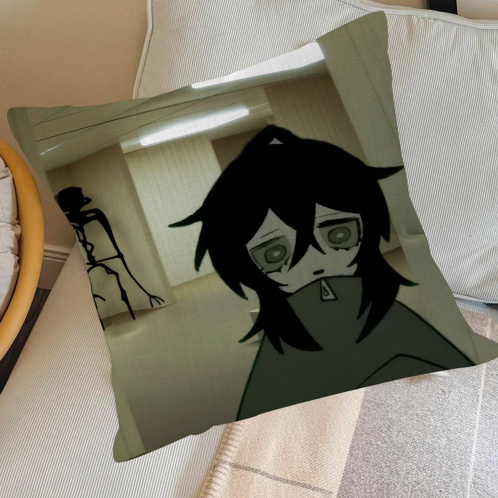 Creepypasta weird B-Backrooms Personalized picture text home decorative pillows Household Gifts 45x45cm