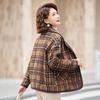 Women's Retro Plaid Lapel Coat