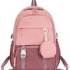 Li Shen Color-Block Student Backpack