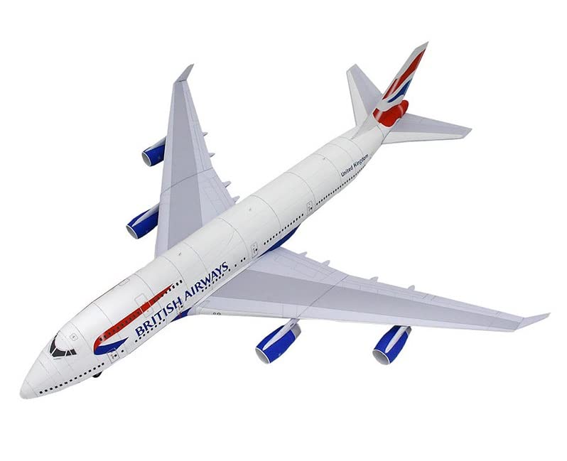 

3D Сборная Бумажная Модель Самолета Airways Boeing (Британский 747-400 Масштаб 1/144)