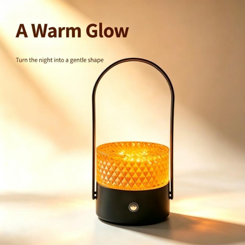 Retro Rechargeable LED Table Lamp, USB Portable Night Light, Novelty Atmosphere Lighting for Bedroom, Bar & Bedside