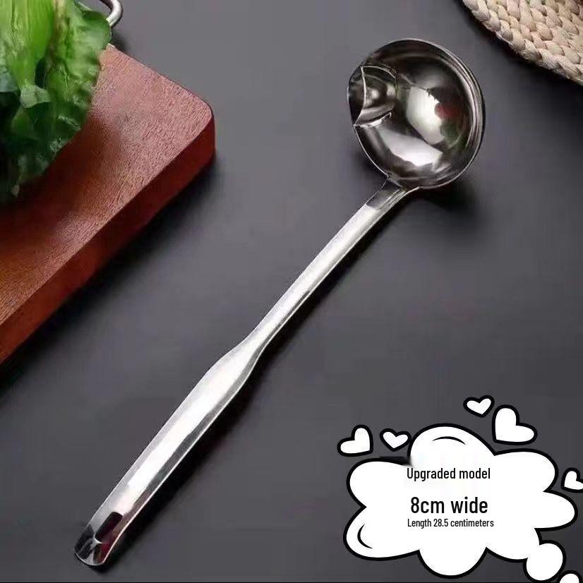 

Oil Separator Spoon: 304 Stainless Steel Skimmer for Oil-Free Cooking