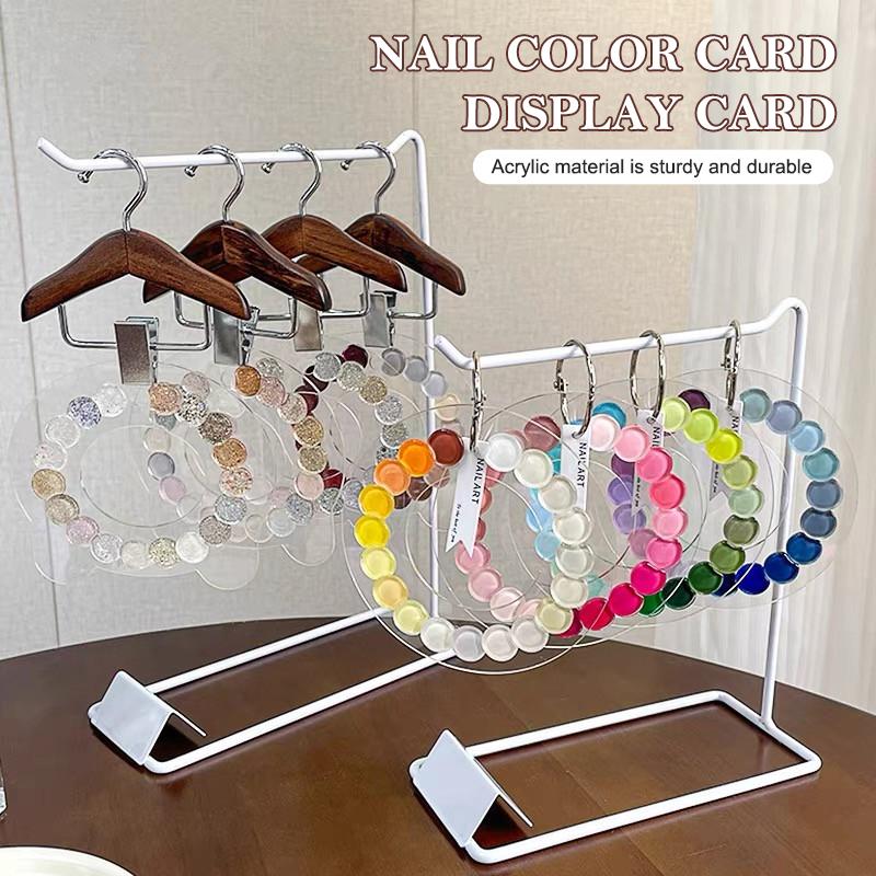 Nail Swatches Color Card Display Board Gel Polish Template Nail Art Tips Sample Stand Nail Polish Practice Desktop Storage