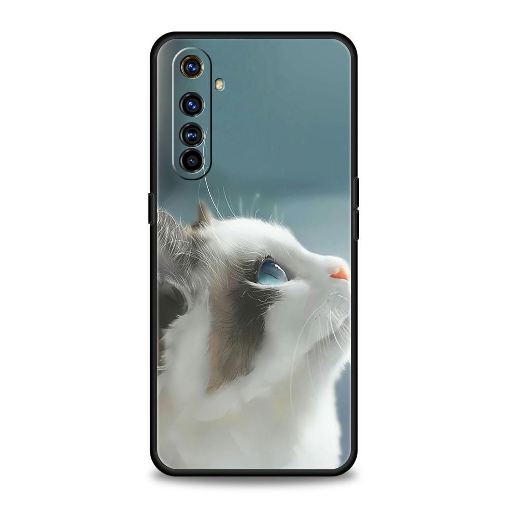 Fashion Lovely Cats For Realme GT Neo2 3 Phone Case Cover For Realme 9 8 7 6 GT2 Pro Plus 5G 8i 9i C3 C21 C11 C25 C35 C21Y Coque