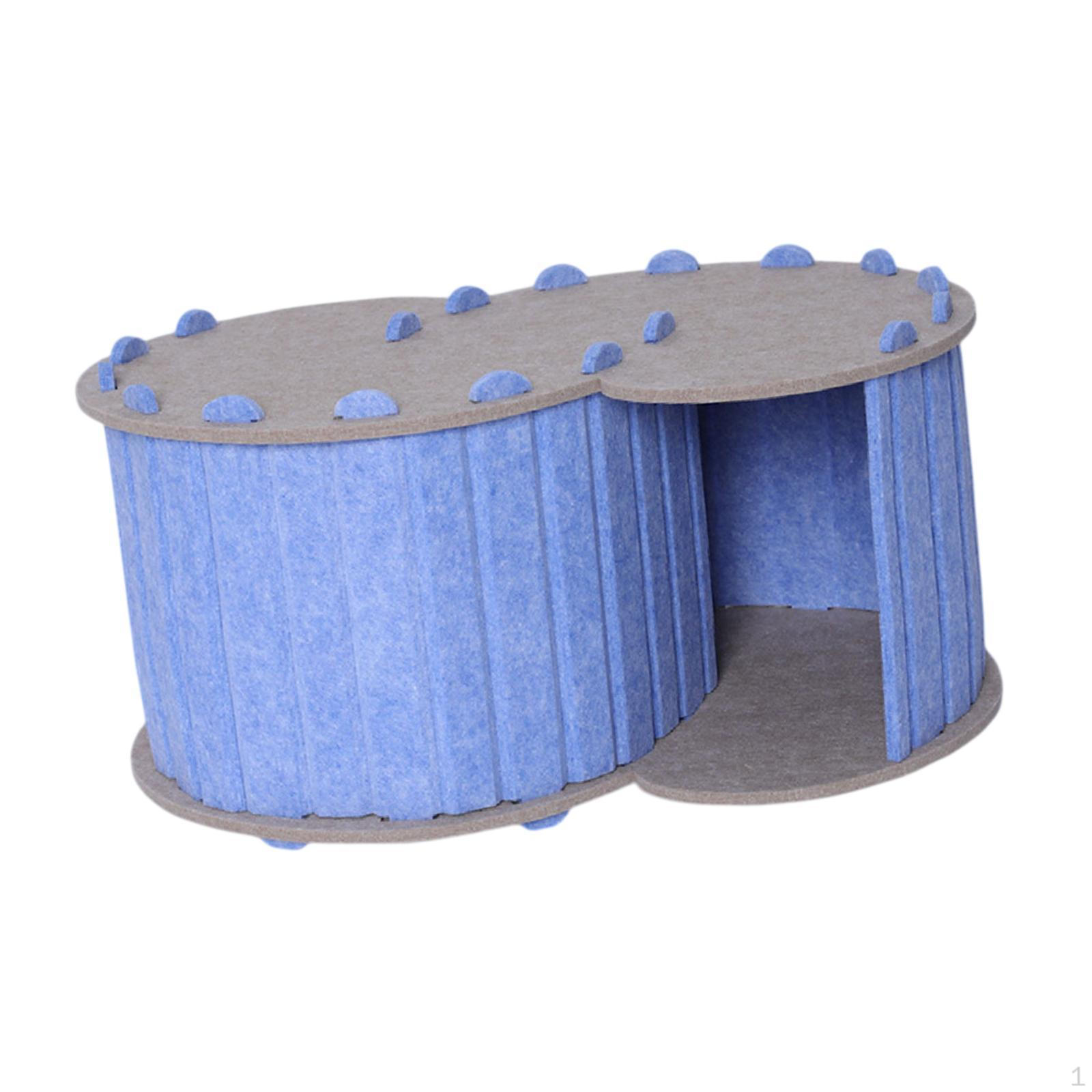 

Туннель для кошек, пещера с 2 отверстиями, устойчивый к царапинам съемный чехол, игровая площадка для домашних животных синий