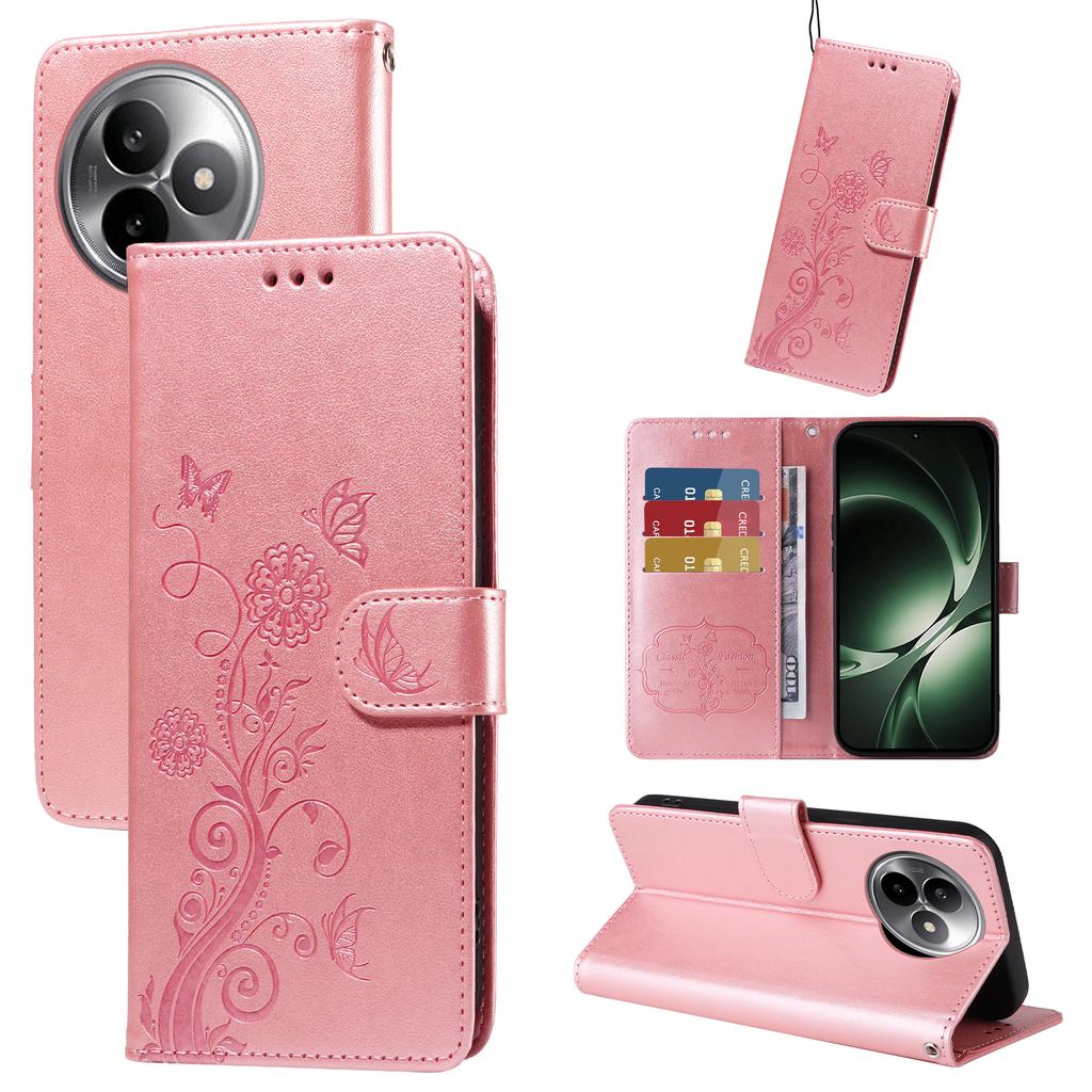 For Xiaomi Redmi K80 Ultra 5G Leather Case Butterfly Floral Imprint Wallet Stand Cover