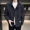 Men's Coat Autumn and Winter Trend Fashion Handsome Stand-up Collar Short Tooling Casual Jacket Top Men's Trench Coat
