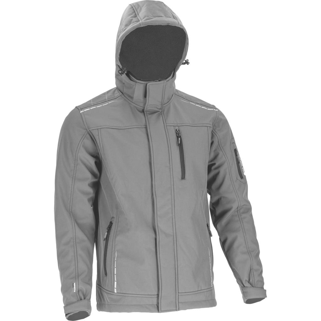 Softshell Jacket With Hood, Insulated, Gray, "", Ce, Lahti