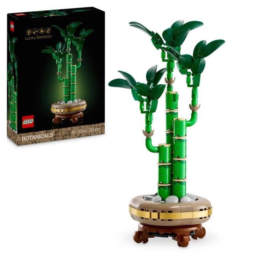 LEGO Botanicals 10344 Le bambou de la chance - Plante artificielle et décoration intérieure - Set de construction pour Adulte