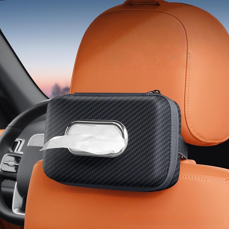Car Tissue Organizer, Standard Size Tissue Dispenser for Vehicles, Faux Leather Napkin Holder, Backseat Tissue Storage Bag