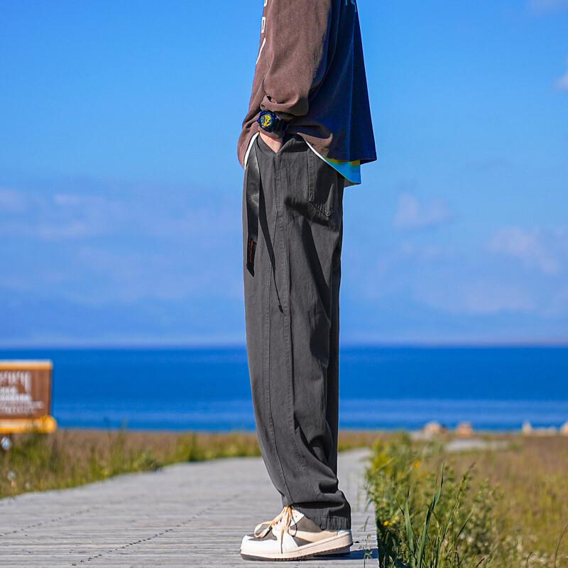 Dingfengbaoluo Men's Straight Leg Loose Casual Workwear Pants
