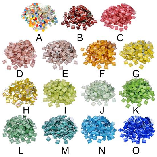 450 ks mozaikových dílků Vysoká odolnost Živé barvy Mini Ručně vyráběné mozaikové sklo DIY Řemesla Výroba šperků Dárek k narozeninám