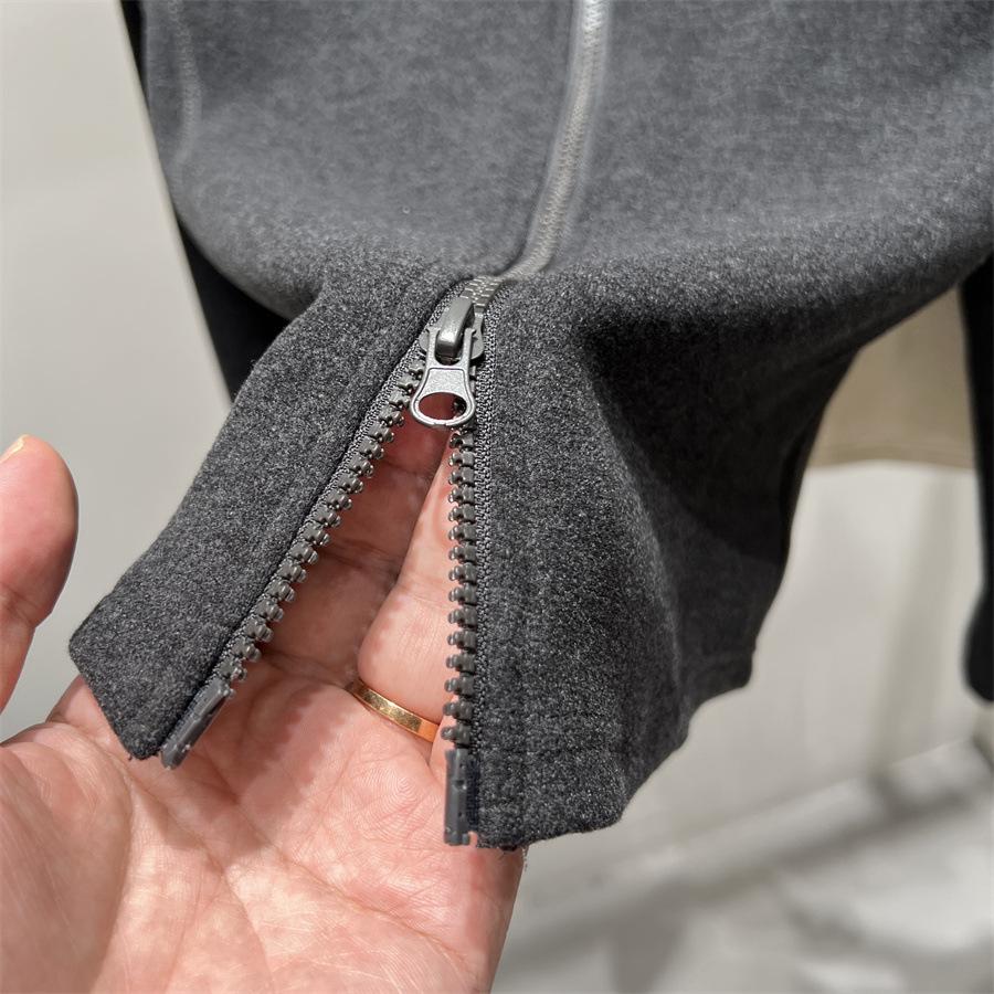 High-Quality Stand-Up Collar Slimming Double-Sided Fleece Warm Cardigan Jacket
