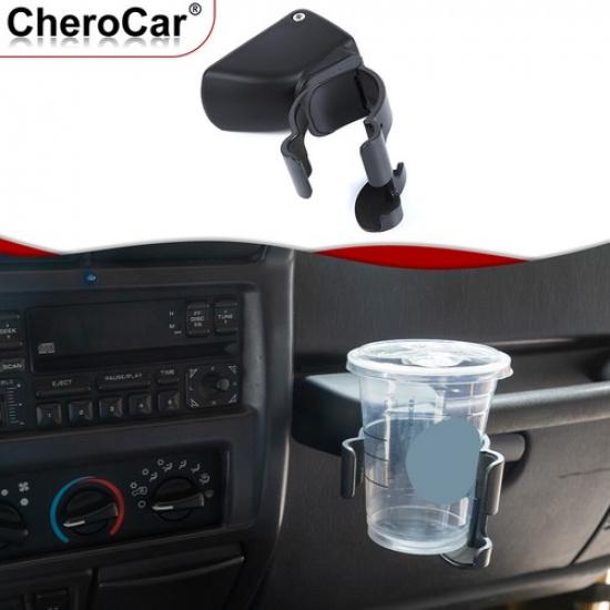 Multifunctional Drink Cup Holder Phone Mount Bracket Black For Jeep Wrangler TJ