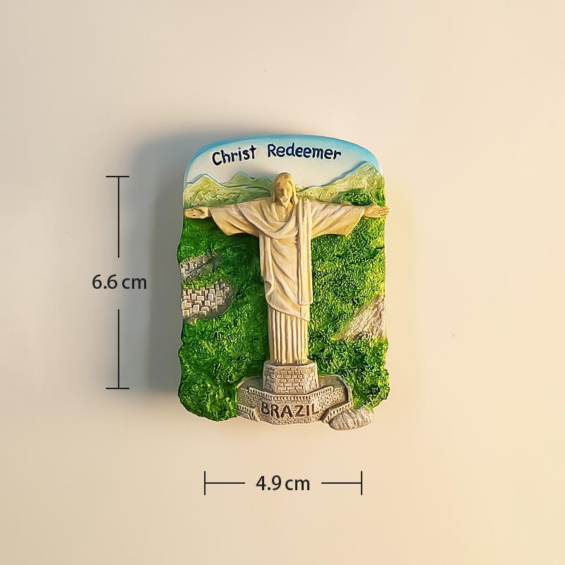 

Brazil Rio de Janeiro christ redeemer 3D Stereoscopic Tourism souvenirs Resin painting Decoration home Refrigerator magnets