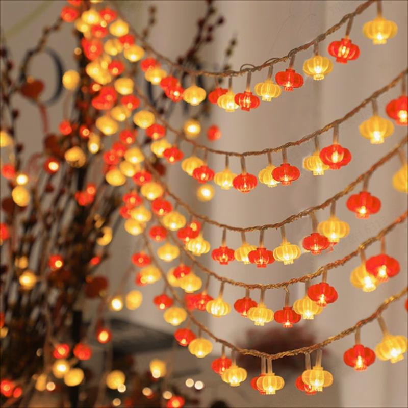 LED Red Lantern String Lights