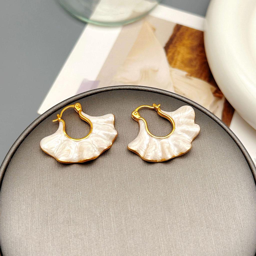 Wave Enamel Earrings - High-End European & American Niche Summer Dangle Jewelry