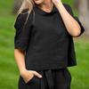 European & American Plus Size Women's Casual Summer Two-Piece Set with Short Sleeve Round Neck