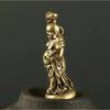 Decorazione Casa Artigianato Rame Buddha Maitreya Miniature Statuette Tascabile Ottone Piccola Statua Ornamenti per Decorazione Soggiorno
