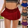 Ladies Erotic Lingerie  Sexy Casual Solid Color Lace Stitching Skirt