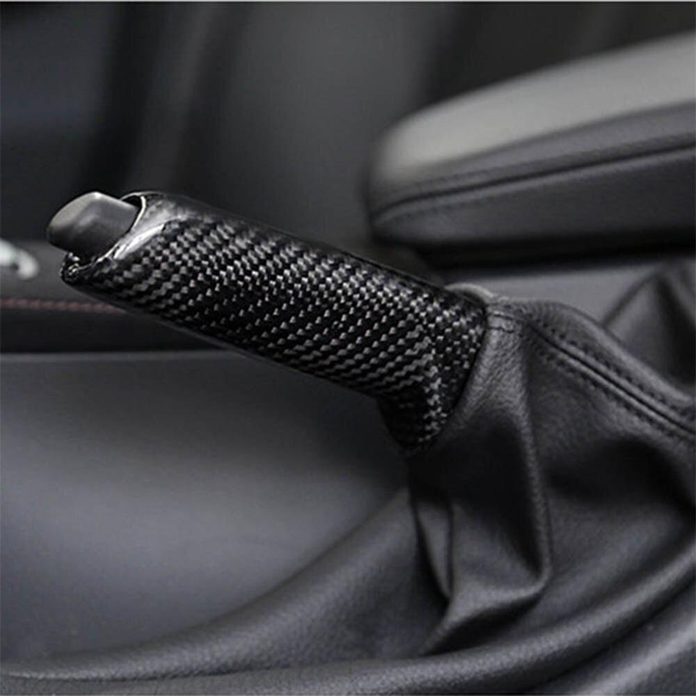 For BMW Models With Handbrake Brake Handle Cover Trim Real Carbon Fiber Black 1x