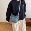 Women's Bag Vintage Denim Bag Travel Crossbody Bag Multi-Layer Shoulder Bag Underarm Bag