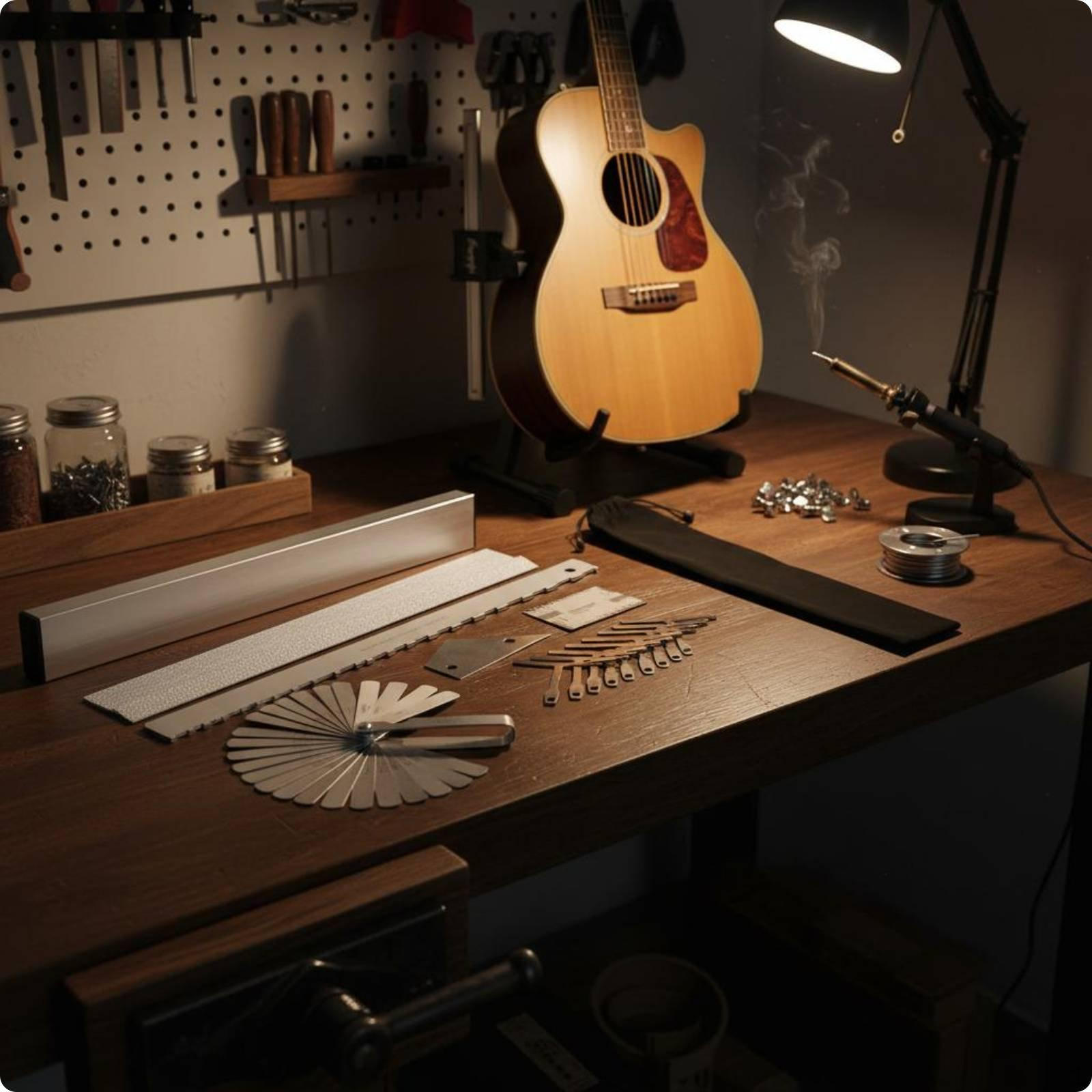 Fret Leveling Beam 4Sided Design Guitar Aluminum Alloy Neck edge Tool for