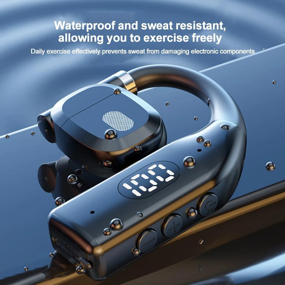 Bezdrátová Bluetooth 5.3 sluchátka s ušním háčkem Hi-Fi stereo sluchátka s potlačením hluku TWS sportovní špunty