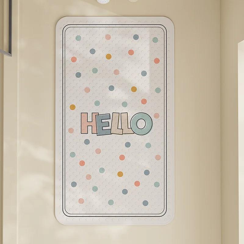 KONI Bathtub Bath Mat PVC Soft Bathtub Safety Shower Non-slip Bath Mats with Suction Cups Massage Floor Mat Safe for Kids