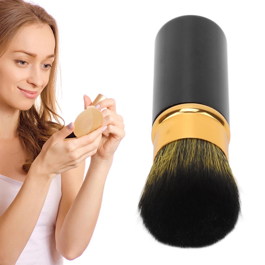 Retractable Makeup Brush Travel Portable Soft Hair Loose Powder Brush Cosmetic Tool for Makeup Artist