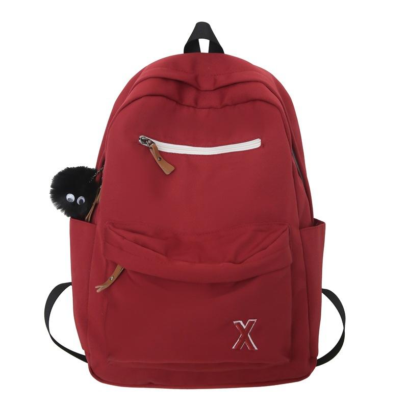 

Рюкзак для кампуса, женский учащийся младших классов средней школы, школьный рюкзак для старшеклассников красный