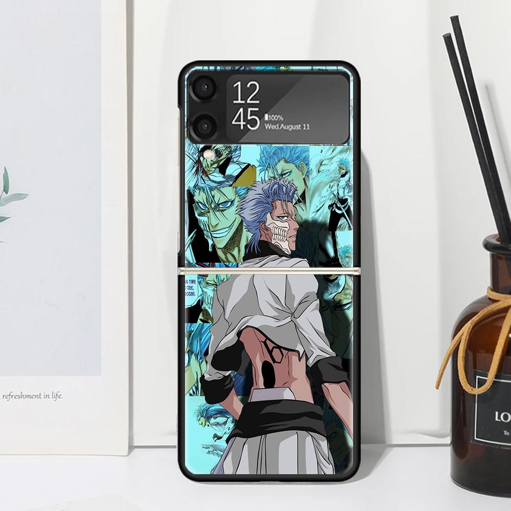 Grimmjow 6 Bleach Phone Case Cover for Samsung Galaxy Z Flip 7 6 5 4 3 5G Flip3 Flip4 Flip5 ZFlip6 ZFlip7 Black Fundas Galaxy Z
