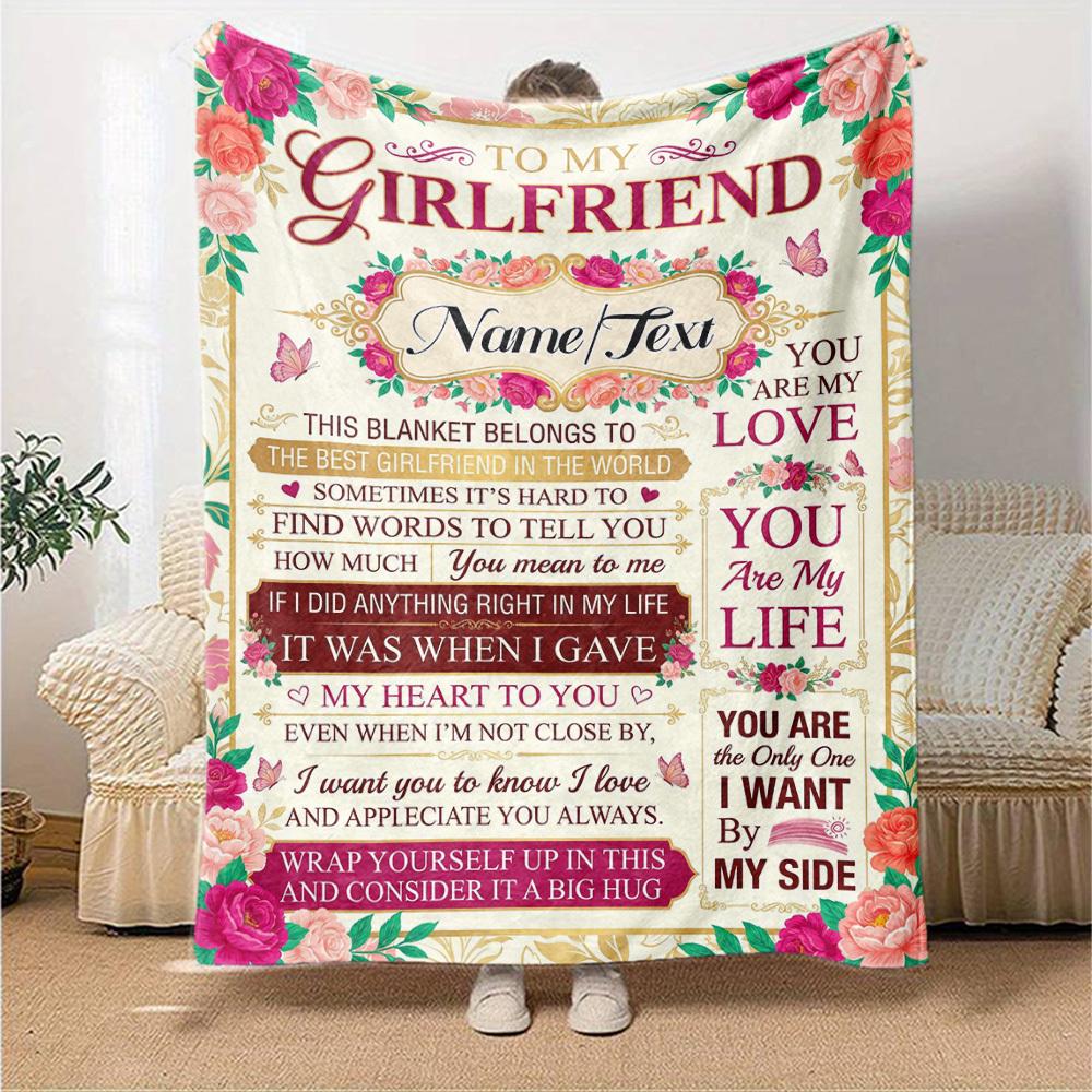 Love Appreciation Blanket Customize Your Name Blanket Warm Comfortable And Soft Blankets Are Suitable For Home Lunch Break Blanket Office Sofa Sofa