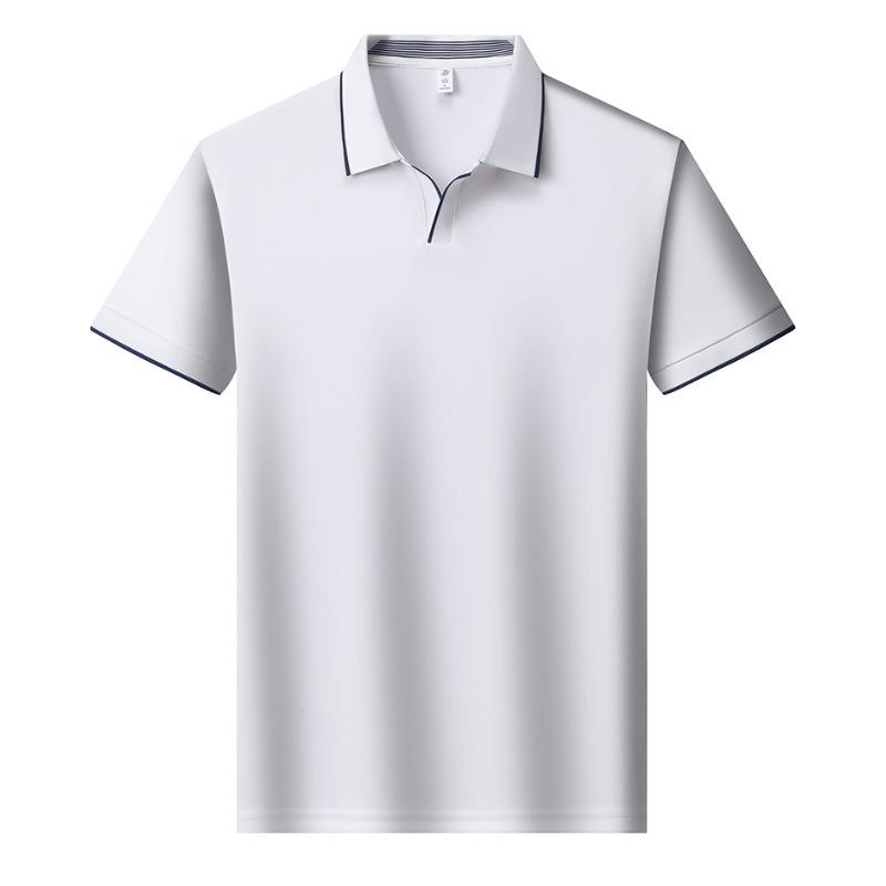 Nouveau polo d'été pour homme à manches courtes, couleur unie, respirant, T-shirt décontracté