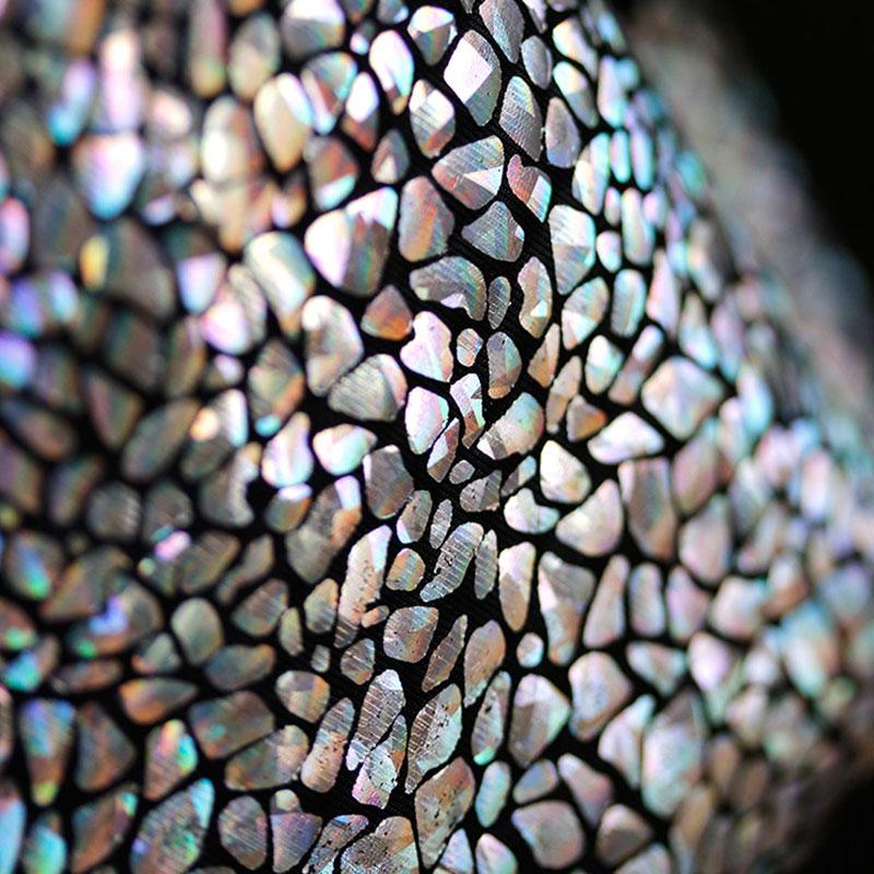 Irisierendes Laserbeschichtetes Gewebe Vierseitig Elastisches Glänzendes Gewebe DIY Nähen Rock Kleid Kleidung Badeanzug Bühnenhintergrund