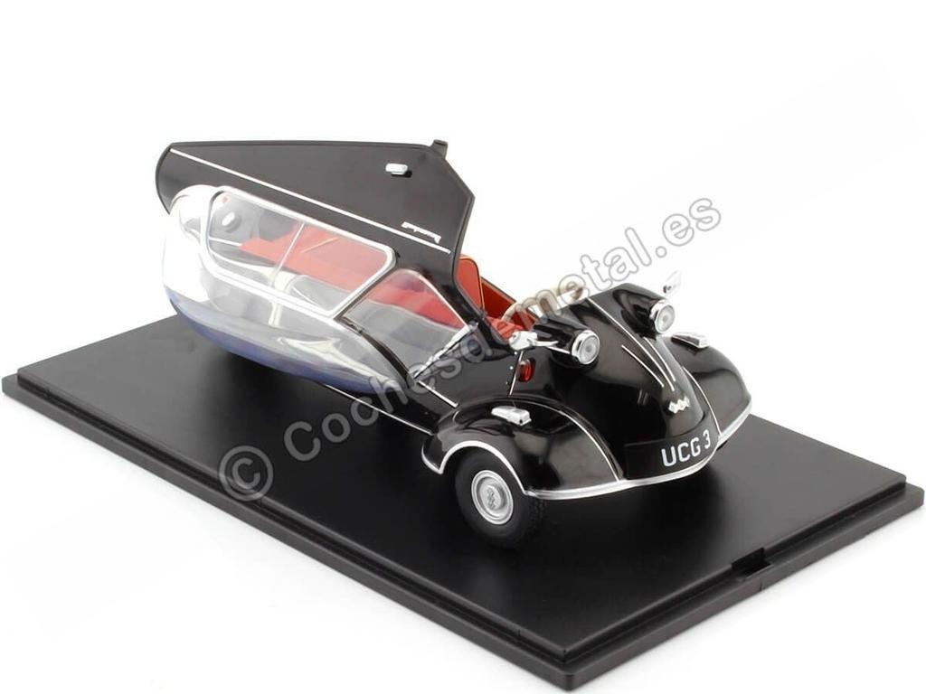 OXFORD Messerschmitt KR200 Bubble Car Scale Model Car 18MBC007 1/18 (Black)