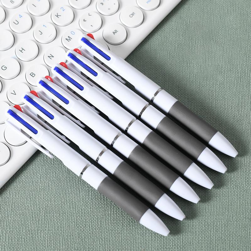 3 Colors In 1 Ballpoint Pen Office School Stationery Red Black Blue 0.7Mm Pen